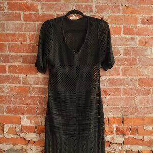 Women's Black Crochet Dress (never worn)